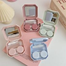 1-teiliges Kontaktlinsen-Reiseset mit Reiniger, Unterlegscheibe, tragbare Kontaktbox mit Spiegel, Pinzette, Entferner, Werkzeug, Lösung, Flasche für den Alltag