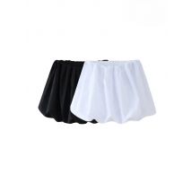 Mooyufon  Women's Balloon Mini Skirt, Mid Elastic Waist, Voluminous Hem, Female Skirts, Fashion