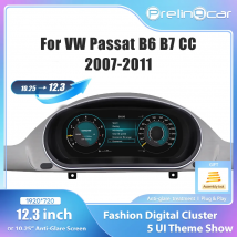 Grupo de instrumentos digitales LCD de 12,3 pulgadas para Volkswagen Maiden B6 B7 CC 2007 8 9 10 11 años Ntg4.5, cabina para salpicadero de Radio de coche
