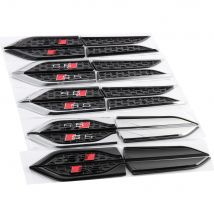 2 szt. ABS RS5 S5 SLINE ABT Emblemat Naklejka na Błotnik Samochodowy Skrzydło Boczne Do AUDI A4 A5 A6 A7 A8 Q2 Q3 Akcesoria do Modyfikacji Samochodów