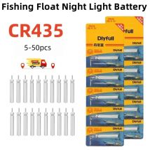 5-50PCS CR435 Leuchtende Elektrische Batterie CR435 Angeln Schwimmt Lithium Pin Batterie Tackles Nacht Angeln Float Fisch float batterie