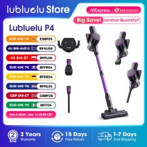 Lubluelu P4 Cordless Vacuum Cleaner 36Kpa Suction, 40Mins Runtime, Self-Standing, Green LED, for Hard Floor Carpet Pet