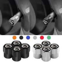 4Pcs/Set Metal Car Tire Valve Caps Accessories for Mazda 3 Bk 6 Gh CX-5 CX30 MX-5 2 5 CX-3 GJ GL CX-8 MS RX-8 626 Miata Speed 6