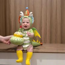 Koreanische Sommer Baby Kleidung Strampler Jungen Mädchen Body Lustige Dinosaurier Insgesamt Onesie Koreanische Geburtstag Party Overalls Onesie