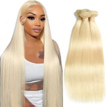 613 Blonde Haar Bundles Brasilianische Gerade Haarwebart Bundles 100 % Echthaar Webart Extensions 1/3 Bundle Angebote Remy 30 32 Zoll
