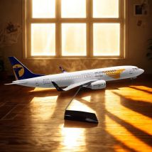 Kunststoff-Harz-Flugzeug-Modellspielzeug, 47 cm, B737-800, Flugzeug, mongolisches Fluggesellschaft, Druckguss-Flugzeug mit Licht und Radfahrwerken, Geschenk