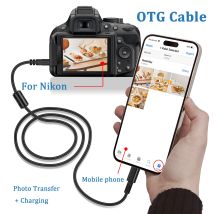 für Nikon Canon zu Smartphone OTG-Kabel zum Herunterladen von Fotos von Nikon-Kamera auf Smartphone für Smartphone 14,13,12,11,8,7,6,XS