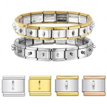 1PC Multifunktionale Grundlegende Hängende Italienische Charme Link Fit 9mm Edelstahl Armbänder Einfache DIY Machen Perlen Schmuck für Geschenke