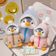 Modischer Hut, Pinguin-Stofftier – Premium-Plüschtier, Geburtstagsparty-Geschenke für Mädchen und Jungen, Anti-Angst-Sensorik-Begleiter