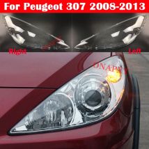 Für Peugeot 307 2008-2013 Auto Front Scheinwerfer Abdeckung Scheinwerfer Lampenschirm Lampcover Kopf Licht Lampe Kappen Glas Objektiv Shell fall