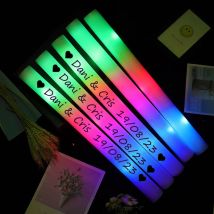 12/15/30/60 pz LED Glow Sticks Bulk Colorato RGB Glow Foam Stick Cheer Tube Luce Scura per Natale Compleanno Festa di Nozze forniture