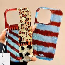 Spleißen Leopardenmuster Klare Handyhülle für iPhone 17 Pro Hüllen iPhone 16 15 14 13 12 11 Pro Max 16 Plus 16E 17 Air Clear Cover