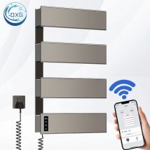 OXG elektrisch beheizter Handtuchhalter, beheizter Badezimmerhandtuchhalter, Trocknen, Entfeuchtung, Sterilisation Digitalanzeige mit Timer
