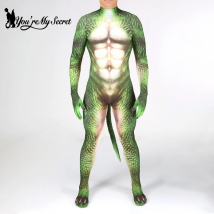 [Du bist mein Geheimnis] Halloween Cosplay Serpentine Bedrucktes Cosplay Kostüm Zentai Bodysuit Outfits Elastischer Overall Kostüm