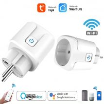 Inteligentne gniazdko WiFi Tuya EU 16A/20A Wifi/Zigbee z monitoringiem zużycia energii, sterowanie głosowe Smart Home, kompatybilne z Google Home i Alexa