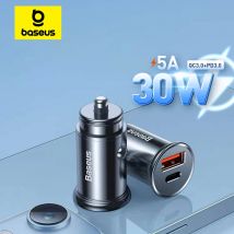 Baseus 30W Szybka ładowarka samochodowa Quick Charge 4.0 3.0 USB Type-C Szybkie ładowanie Ładowarka samochodowa do telefonu Huawei Xiaomi iPhone 15 14 13 12