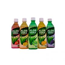 Aloe Vera Bebida Refresco natural de Aloe Vera  Sabor Original, Mango, Uva, Fresa,Piña 50CL*20 1PACK