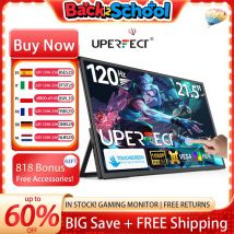 Actualizar el monitor portátil de pantalla táctil 120hz de 21,5 pulgadas, con soporte y vesa, Monitor de juego portátil grande, con monitor portátil externo HDMI c, para computadoras portátiles