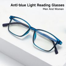1PCS Neue Anti Blau Licht Lesebrille Für Männer Und Frauen Blockieren Blau Licht Optische Linsen Oculos Rechteck Gafas + 1,0 + 4,0