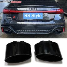 Für Audi A3 A4 A5 A6 A7 bis zu RS3 RS4 RS5 RS6 RS7 Endrohrdüse Abgasanlage Schalldämpferspitze Ovale Auspuffspitze Große Bohrung 220 mm