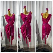 Women tala para baileSalsa Rhythm Latin Rumba Dance Dress US 10 UK 12 New Latin dance competition dress tanzkleid latein kinder