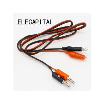 4mm Injection Banana Plug To Shrouded Copper Electrical Clamp Alligator Clip Test Cable Leads 1M For Testing Probe