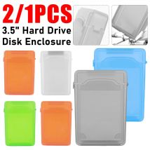 2/1PCS 3.5 pollici IDE SATA HDD SSD custodia disco rigido scatola di immagazzinaggio disco rigido portatile in plastica antipolvere guscio protettivo