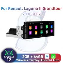 Per Renault Laguna II Grandtour 2001-2007 Schermo da 6.86 pollici 1 Din Radio Android Auto Multimedia Stereo Unità di Testa Carplay Autoradio