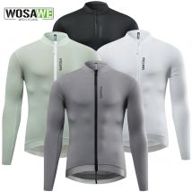 WOSAWE, camisetas de Ciclismo para Hombre, ropa de Ciclismo blanca de manga larga para otoño, camisetas para bicicleta de equipo profesional MTB, ropa para Ciclismo para Hombre
