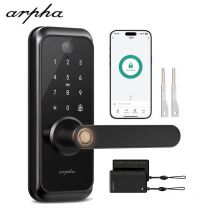 Arpha Smart Lock T229 Integriertes Wi-Fi- und Türklingel-Türschloss, Riegel-Smart-Schloss mit 1080P-Kamera, Zwei-Wege-Audio, schlüsselloses Zugangsschloss