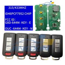 Jingxin Keyless go Smart Remote Key 2/3/4BT 315/434 MHz ID46 PCF7952 für Mitsubishi Lancer Outlander 2008-2016 OUC644M-KEY-N Schlüssel