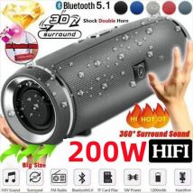 Przenośny bezprzewodowy głośnik Bluetooth IPX7 Wodoodporny zewnętrzny głośnik HIFI Subwoofer Stereo