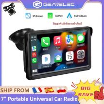 7-calowe radio samochodowe przenośne z CarPlay i Android Auto, bezprzewodowy odtwarzacz multimedialny z ekranem dotykowym, FM, kamerą cofania, uniwersalne do Peugeot 308, Golf 4, Passat B6, BMW, Audi