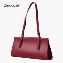 Donna-in Französisch Mode Frauen Schulter Achsel Tasche Split Leder rot Damen weiche Handtasche Herbst neu