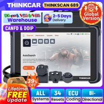 THINKCAR THINKSCAN 689 Professionelle Autodiagnosetools CANFD DOIP Bidirektionale ECU-Codierung 34 Reset Vollsystem-OBD2-Scanner