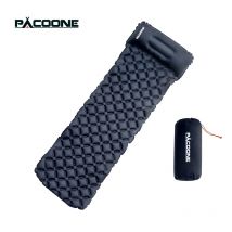PACOONE Outdoor-Camping-Isomatte, aufblasbare Matratze mit Kissen, faltbar, ultraleicht, Luftkissen, wasserdicht, für Reisen, Wandern