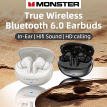 Monster MQT39 Auricolari Bluetooth 6.0 senza fili TWS Cuffie stereo Hifi Riduzione del rumore Auricolari da gioco Cuffie sportive con microfono