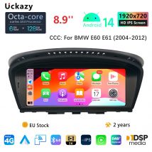 Uckazy 8 core 128 gb android 14 autoradio für bmw serie 5/3 e60 e61 e62 e63 e90 e91 multimedia