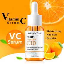Vitamina C Essenza per il viso Acido ialuronico Pelle scura Illumina Siero Dissolvenza Linee sottili Idratante Riparazione Siero opaco Cura della pelle del viso