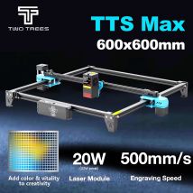 Twotrees TTS-20 Max Macchina per incisione laser su metallo 600x600mm Area di lavoro Macchina da taglio laser per il taglio di legno in pelle acrilica MDF