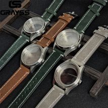 Retro 36/39mm Pilot Little Prince Uhrengehäuse Edelstahl Saphirglas 20ATM Passend für NH35 NH36 Uhrwerk Teil Lederarmband