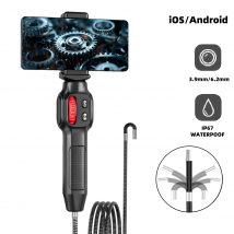 360 Degree Rotary Rotating Articulated Boroscope Video Channel Endoscopic Inspection Endoscope Camera Head 3.9mm/6mm