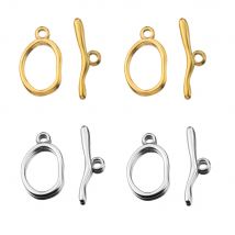 4 zestawy złotych zapięć ze stali nierdzewnej OT End Clasps Buckle Connectors dla majsterkowiczów Bransoletka Naszyjnik Biżuteria Materiały do tworzenia biżuterii