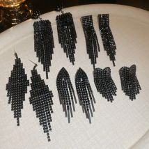 Lange Stil Geometrische Quaste Ohrringe für Frauen Personalisierte Temperament Ohrringe Licht Luxus Mode High-end-Schmuck