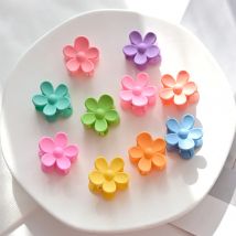 10PCS Nette Candy Farbe Mini Matte Blume Haar Krabben Klaue Clips Für Frauen Mädchen Süße Seite Clip Haarspange haarnadel Haar Zubehör