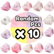 5/10 Pieces Girls Briefs Random Cartoon Patterns Cute Girls Panties Cotton Toddlers Briefs Soft Children Triangle Underwear