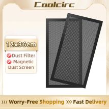 Coolcirc Dust Filter For Computer Cooler Fan 12x36cm Magnetic Frame PC Fan Dust Mesh PC Cooler Filter Dustproof PVC Cover