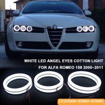 6 anelli LED bianchi DRL Angel Eyes Fari per Alfa Romeo Brera Spider 159 2005-2011 Luci in cotone Errore libero