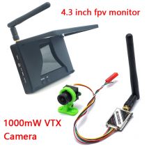 5.8G 48CH 4.3 Inch FPV Monitor 480x272 Build-in Battery Video Screen with 5.8G 1000mw adjustable Transmitter+CMOS 1000TVL Camera