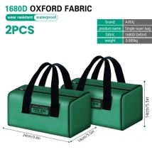 AIRAJ 2-teilige Elektriker-Werkzeugtasche, multifunktional, stark und langlebig, Oxford, verdickte Holzbearbeitungs-Aufbewahrung, tragbare Handtasche